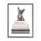 Stupell Industries Dashing French Bulldog and Iconic Fashion Bookstack Framed Wall Art